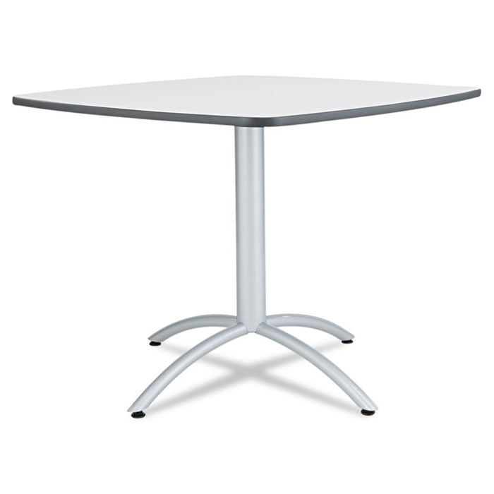 CafeWorks Table, Cafe-Height, Square Top, 36 x 36 x 30, Gray/Silver
