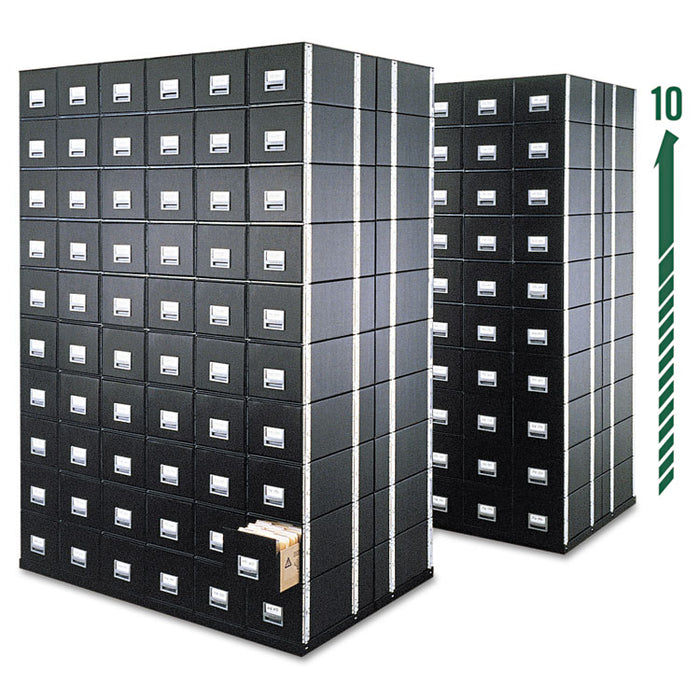 STAXONSTEEL Maximum Space-Saving Storage Drawers, Legal Files, 17" x 25.5" x 11.13", Black, 6/Carton