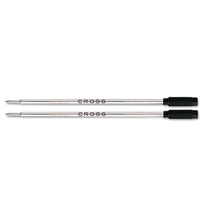Refills for Cross Ballpoint Pens, Medium Conical Tip, Black Ink, 2/Pack