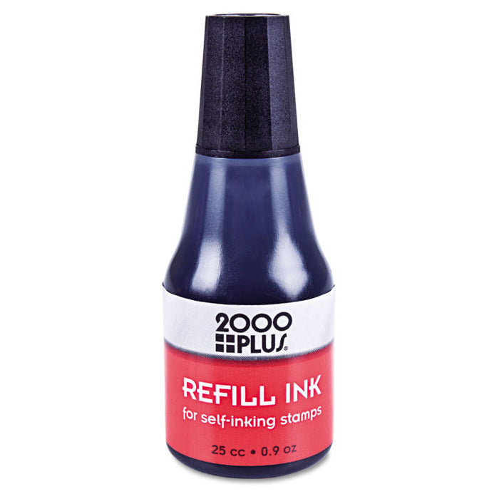 Self-Inking Refill Ink, 0.9 oz. Bottle, Black