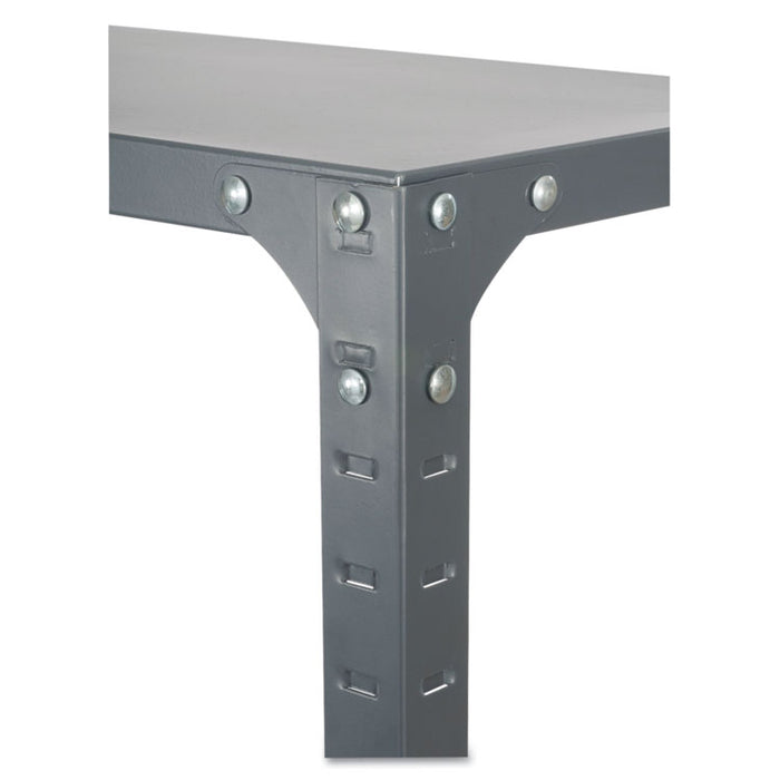 Commercial Steel Shelving Unit, Six-Shelf, 36w x 24d x 75h, Dark Gray