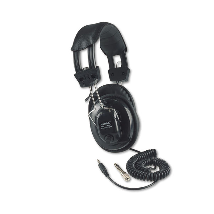 Deluxe Stereo Headphones w/Mono Volume Control, Black