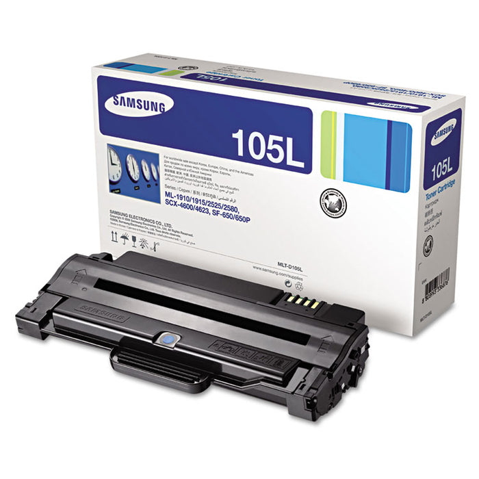 MLT-D105L (SU770A) High-Yield Toner, 2500 Page Yield, Black