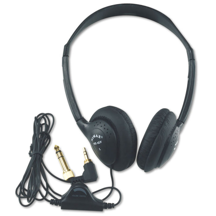 Personal Multimedia Stereo Headphones with Volume Control, Black