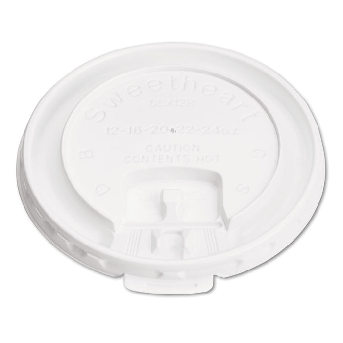 Lift Back and Lock Tab Cup Lids, for 10oz Cups, White, 100/Sleeve, 20 Sleeves/CT