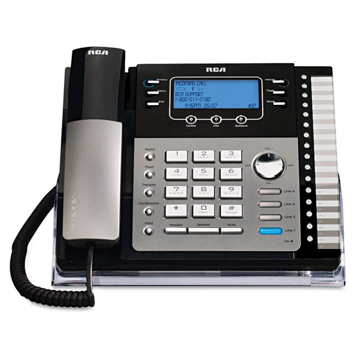 ViSYS 25425RE1 Four-Line Phone with Digital Answering Machine, Caller ID