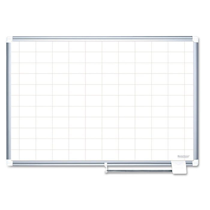Grid Planning Board, 2 x 3 Grid, 72 x 48, White/Silver