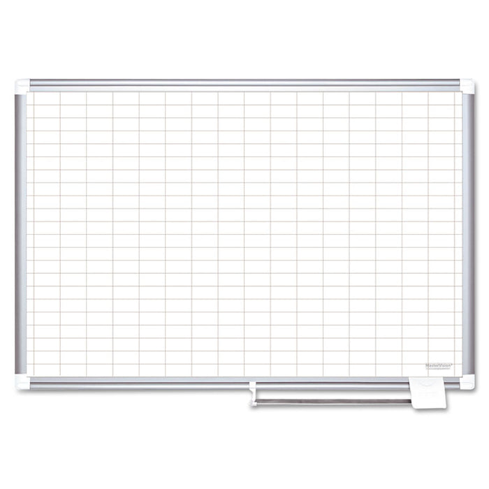 Grid Planning Board, 1 x 2 Grid, 72 x 48, White/Silver