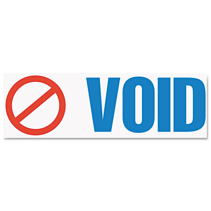 Pre-Inked Shutter Stamp, Red/Blue, VOID, 1 5/8 x 1/2