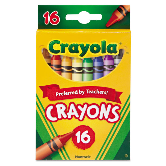 Classic Color Crayons, Peggable Retail Pack, 16 Colors/Pack