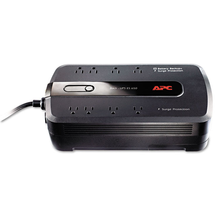 BE650G1 Back-UPS ES 650 Battery Backup System, 8 Outlets, 650VA, 340 J