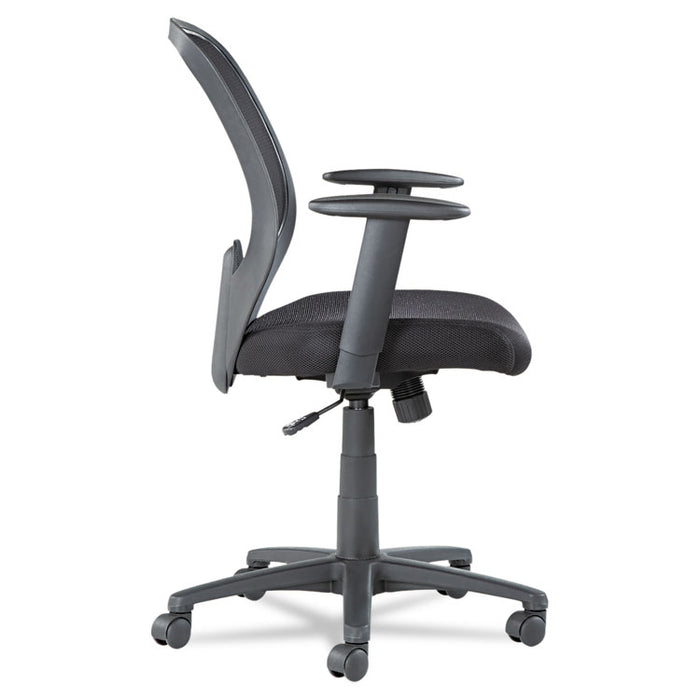 Swivel/Tilt Mesh Mid-Back Chair, Supports up to 250 lbs., Black Seat/Black Back, Black Base