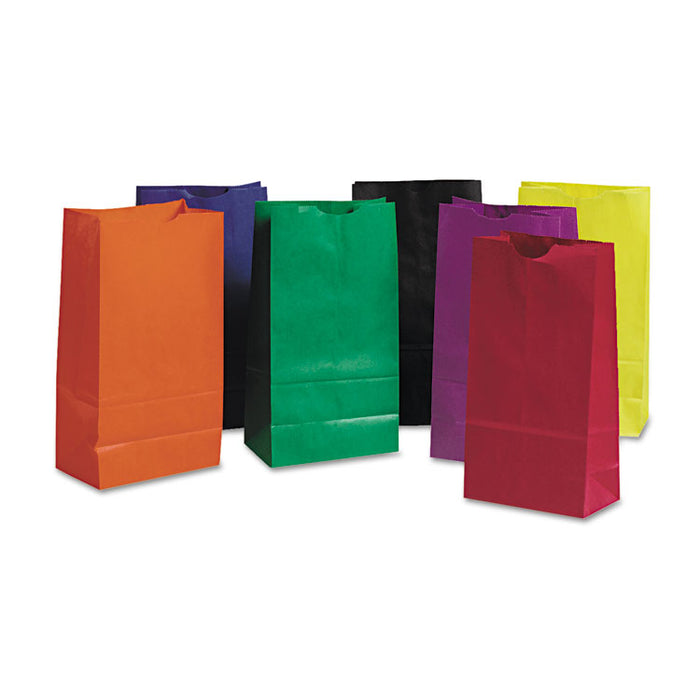 Rainbow Bags, 6" x 11", Assorted Bright, 28/Pack