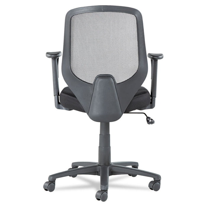 Swivel/Tilt Mesh Mid-Back Chair, Supports up to 250 lbs., Black Seat/Black Back, Black Base