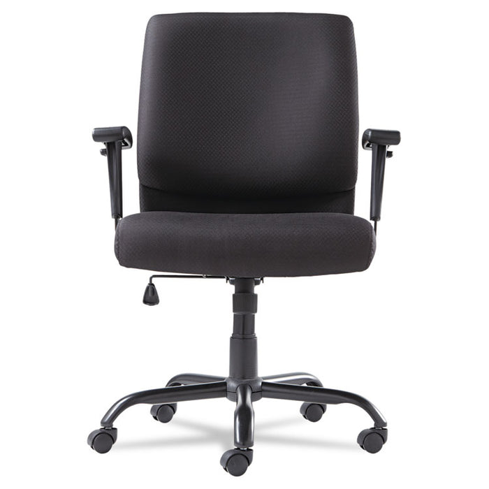 Big and Tall Swivel/Tilt Mid-Back Chair, Supports up to 450 lbs., Black Seat/Black Back, Black Base