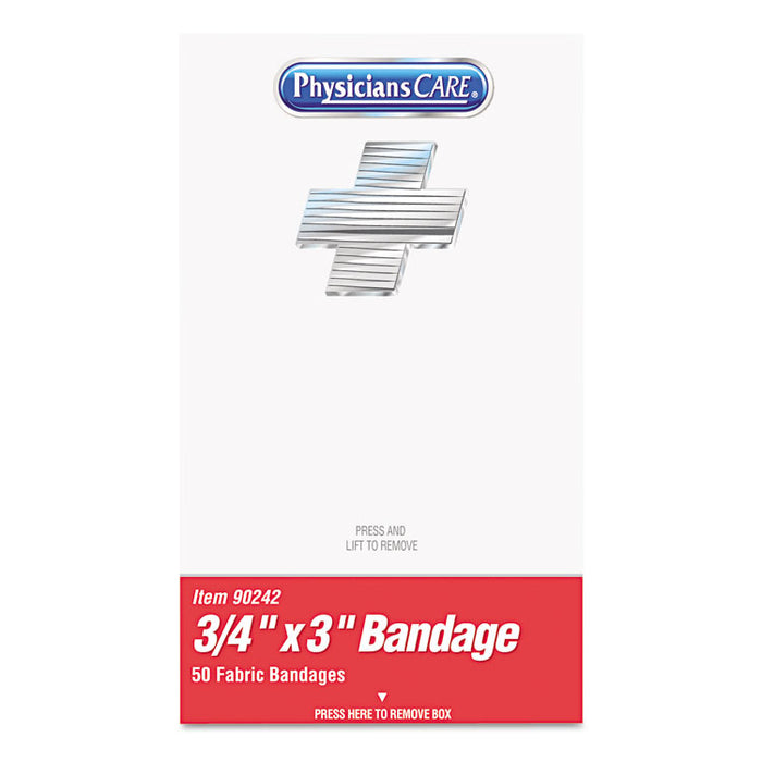 XPRESS First Aid Kit Refill, Bandages, 3/4" x 3" Plastic, 50/Box