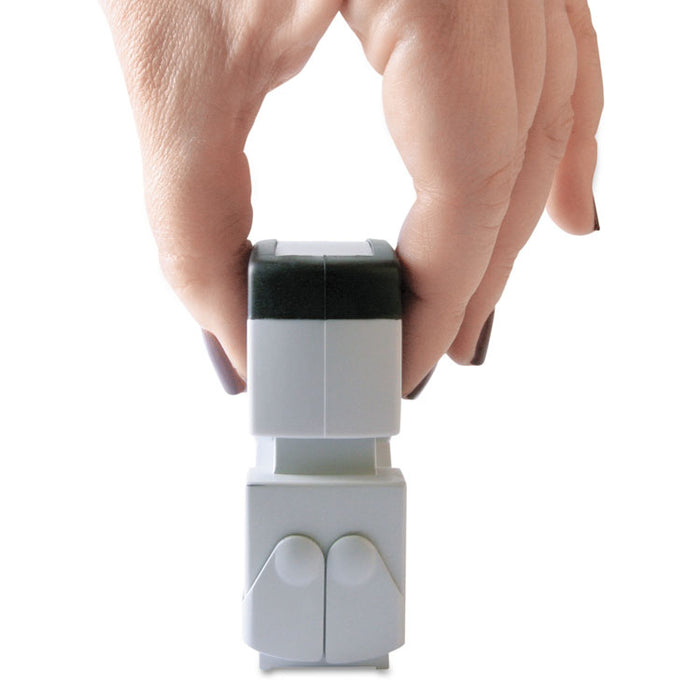 Pre-Inked Shutter Stamp, Red, REVISED, 1 5/8 x 1/2