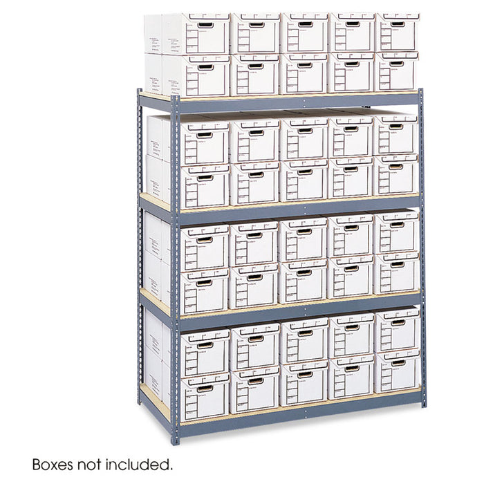 Steel Pack Archival Shelving, 69w x 33d x 84h, Gray