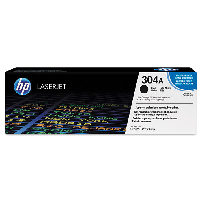 HP 304A, (CC530A) Black Original LaserJet Toner Cartridge