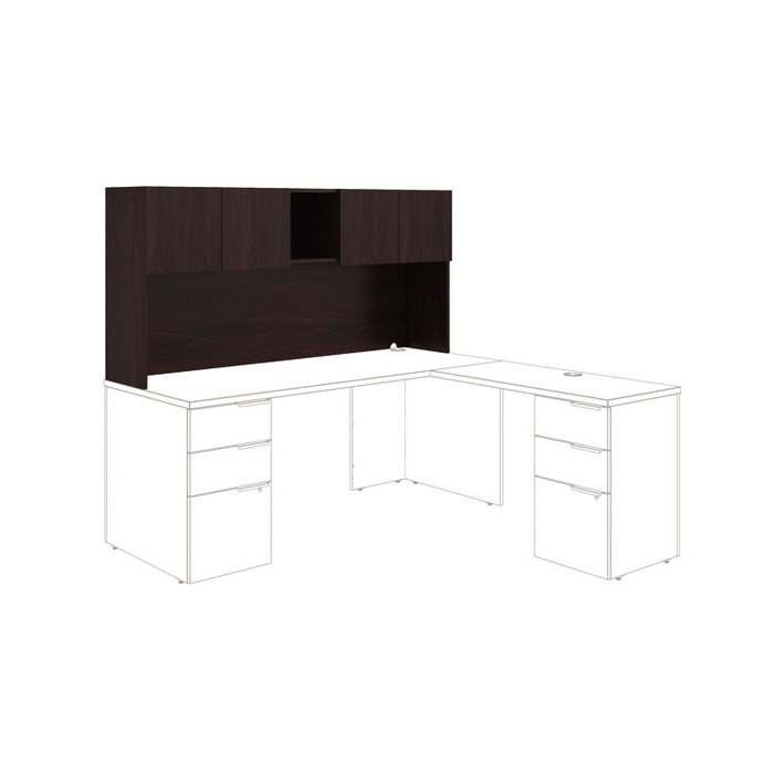 Voi Stack-On Storage Unit, 72w x 14.25d x 35h, Mahogany