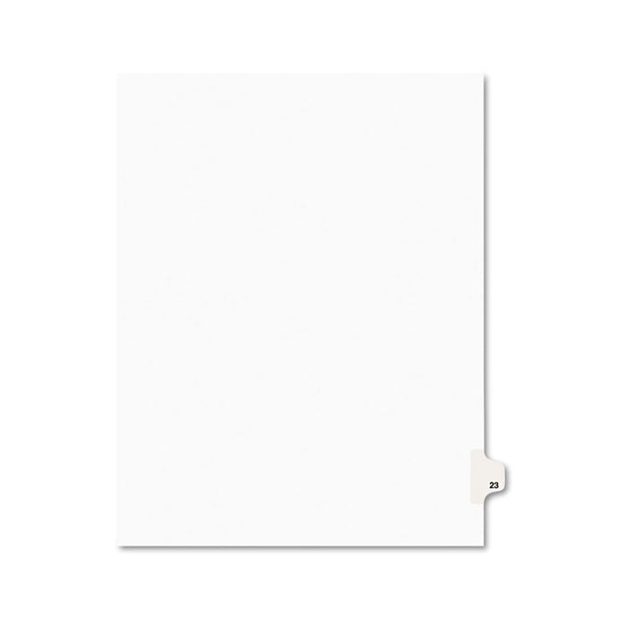Preprinted Legal Exhibit Side Tab Index Dividers, Avery Style, 10-Tab, 23, 11 x 8.5, White, 25/Pack, (1023)