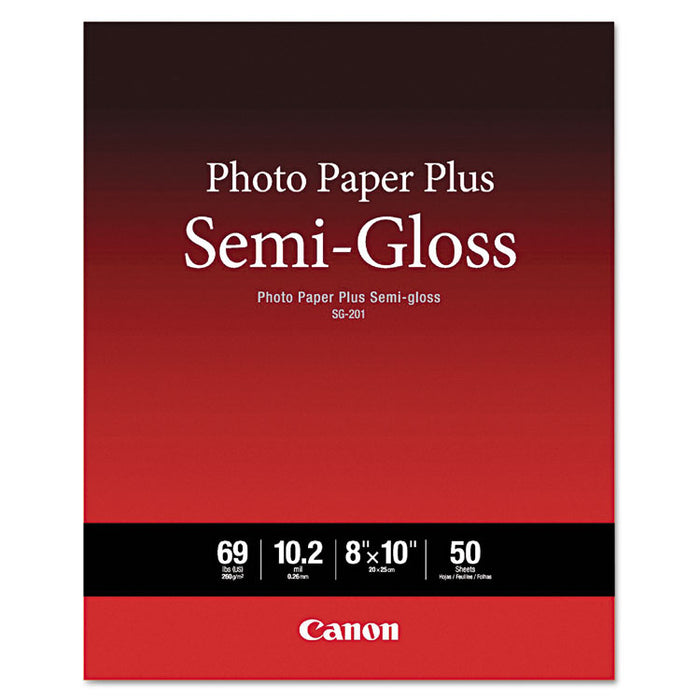 Photo Paper Plus Semi-Gloss, 10.2 mil, 8 x 10, Semi-Gloss White, 50/Pack