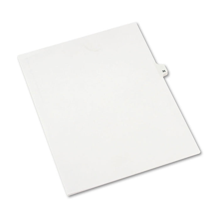 Preprinted Legal Exhibit Side Tab Index Dividers, Avery Style, 10-Tab, 35, 11 x 8.5, White, 25/Pack