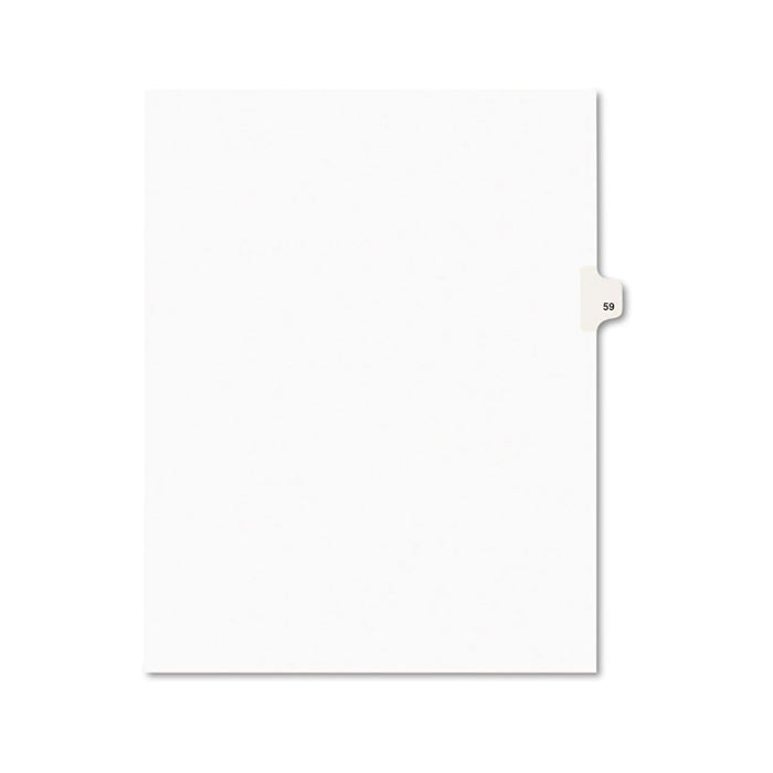 Preprinted Legal Exhibit Side Tab Index Dividers, Avery Style, 10-Tab, 59, 11 x 8.5, White, 25/Pack, (1059)