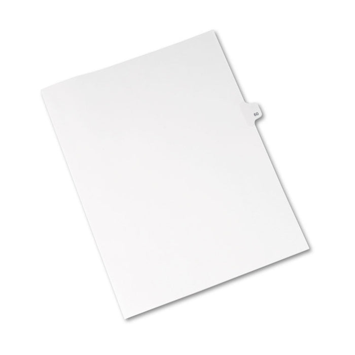 Preprinted Legal Exhibit Side Tab Index Dividers, Avery Style, 10-Tab, 60, 11 x 8.5, White, 25/Pack