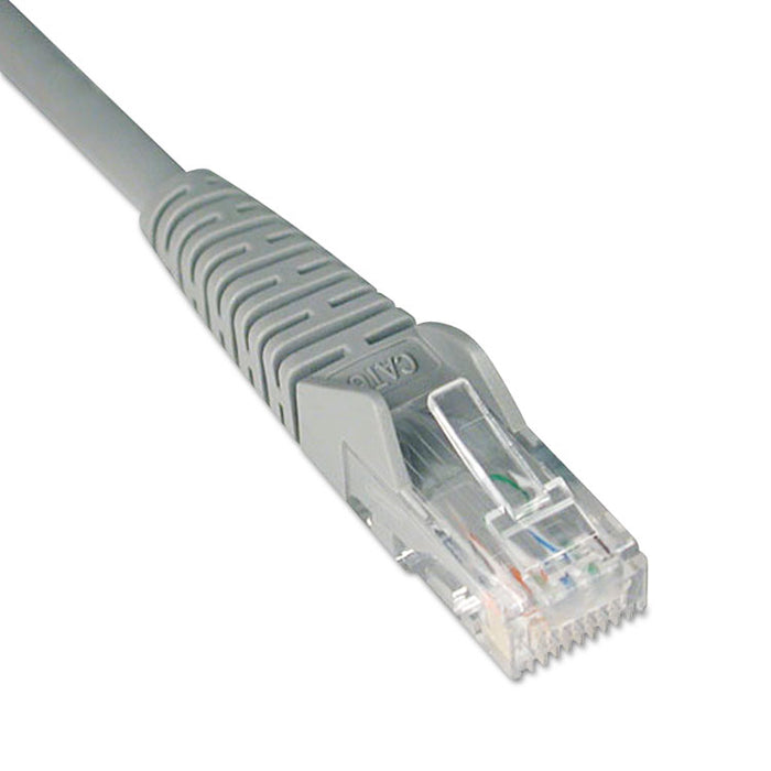 Cat6 Gigabit Snagless Molded Patch Cable, RJ45 (M/M), 1 ft., Gray