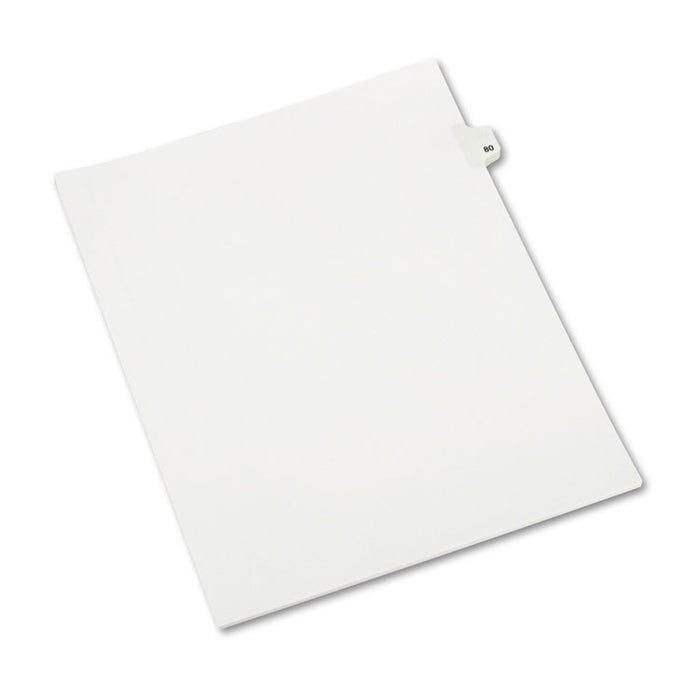 Preprinted Legal Exhibit Side Tab Index Dividers, Avery Style, 10-Tab, 80, 11 x 8.5, White, 25/Pack