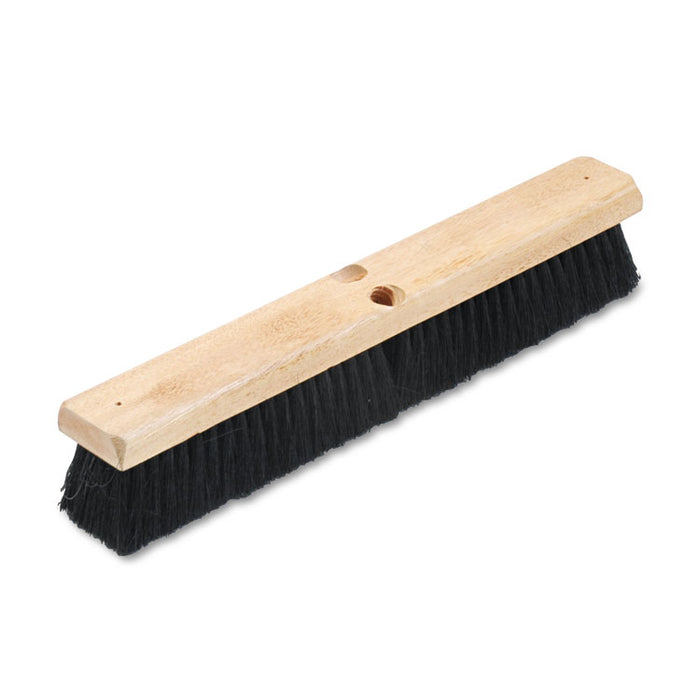 Floor Brush Head, 2.5" Black Tampico Fiber Bristles, 18" Brush