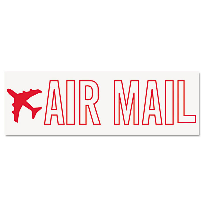 Pre-Inked Shutter Stamp, Red, AIR MAIL, 1 5/8 x 1/2
