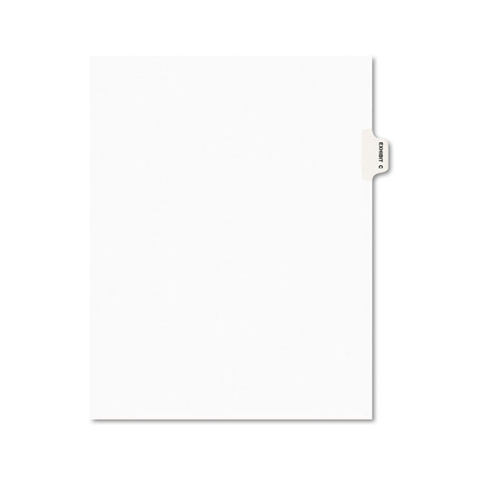 Avery-Style Preprinted Legal Side Tab Divider, Exhibit C, Letter, White, 25/Pack, (1373)
