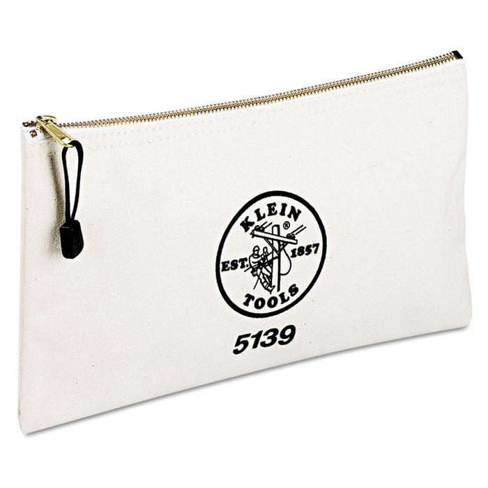 Utility Canvas Zipper Bag, 12 1/2"w x 7"h