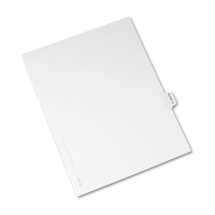Avery-Style Preprinted Legal Side Tab Divider, Exhibit N, Letter, White, 25/Pack