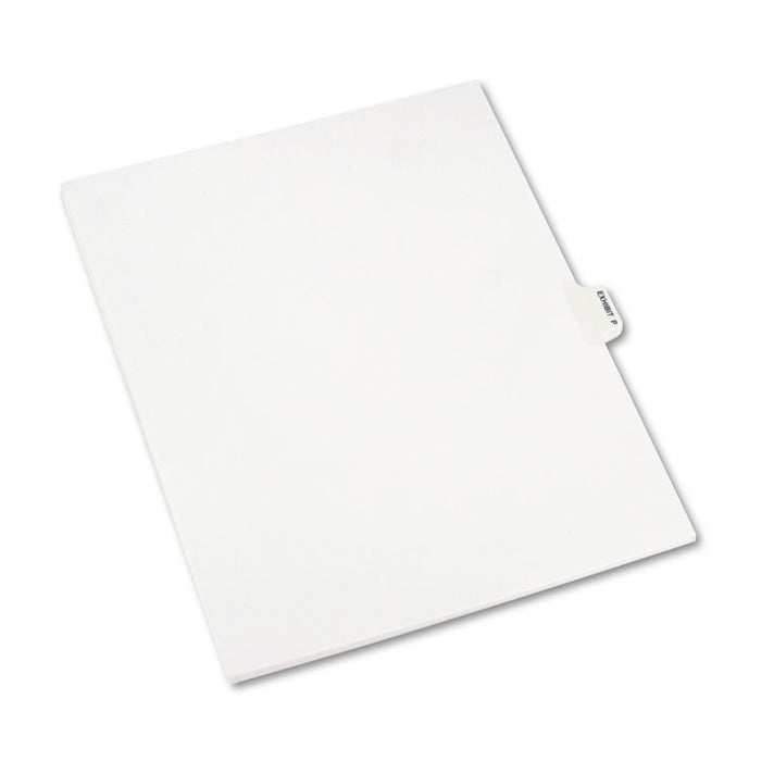 Avery-Style Preprinted Legal Side Tab Divider, Exhibit P, Letter, White, 25/Pack, (1386)