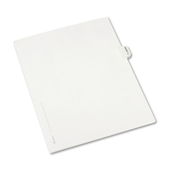 Avery-Style Preprinted Legal Side Tab Divider, Exhibit Q, Letter, White, 25/Pack, (1387)