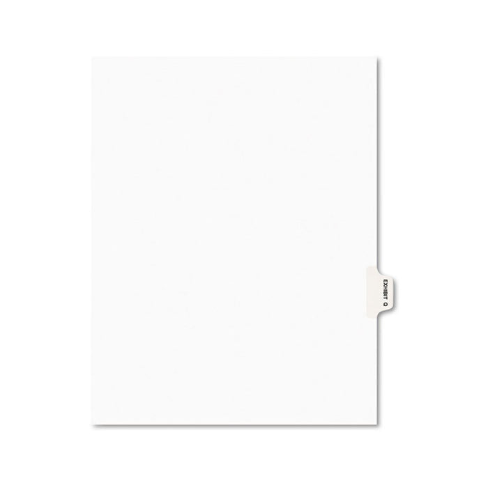 Avery-Style Preprinted Legal Side Tab Divider, Exhibit Q, Letter, White, 25/Pack, (1387)