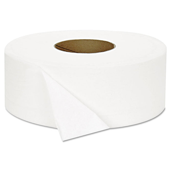 JRT Jumbo Bath Tissue, Septic Safe, 2-Ply, White, 3.3" x 1,000 ft, 12 Rolls/Carton