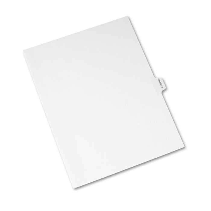 Avery-Style Preprinted Legal Side Tab Divider, Exhibit Z, Letter, White, 25/Pack