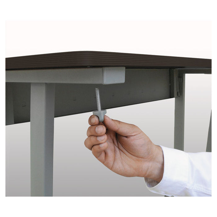 Trento Line Rectangular Desk, 47.25w x 23.63d x 29.5h, Mocha/Gray