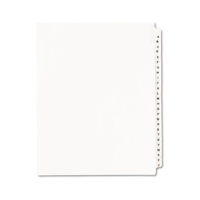 Preprinted Legal Exhibit Side Tab Index Dividers, Avery Style, 26-Tab, A to Z, 11 x 8.5, White, 1 Set, (1400)