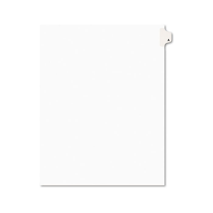 Preprinted Legal Exhibit Side Tab Index Dividers, Avery Style, 26-Tab, A, 11 x 8.5, White, 25/Pack, (1401)