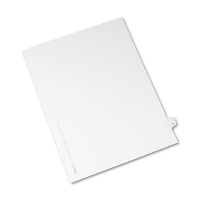 Preprinted Legal Exhibit Side Tab Index Dividers, Avery Style, 26-Tab, C, 11 x 8.5, White, 25/Pack