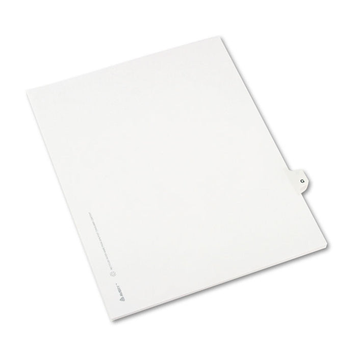 Preprinted Legal Exhibit Side Tab Index Dividers, Avery Style, 26-Tab, G, 11 x 8.5, White, 25/Pack, (1407)
