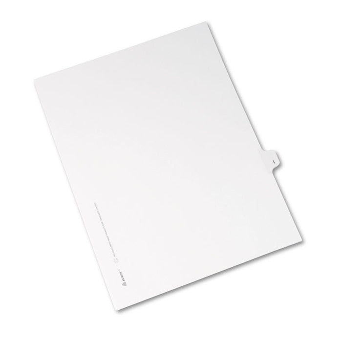 Preprinted Legal Exhibit Side Tab Index Dividers, Avery Style, 26-Tab, I, 11 x 8.5, White, 25/Pack