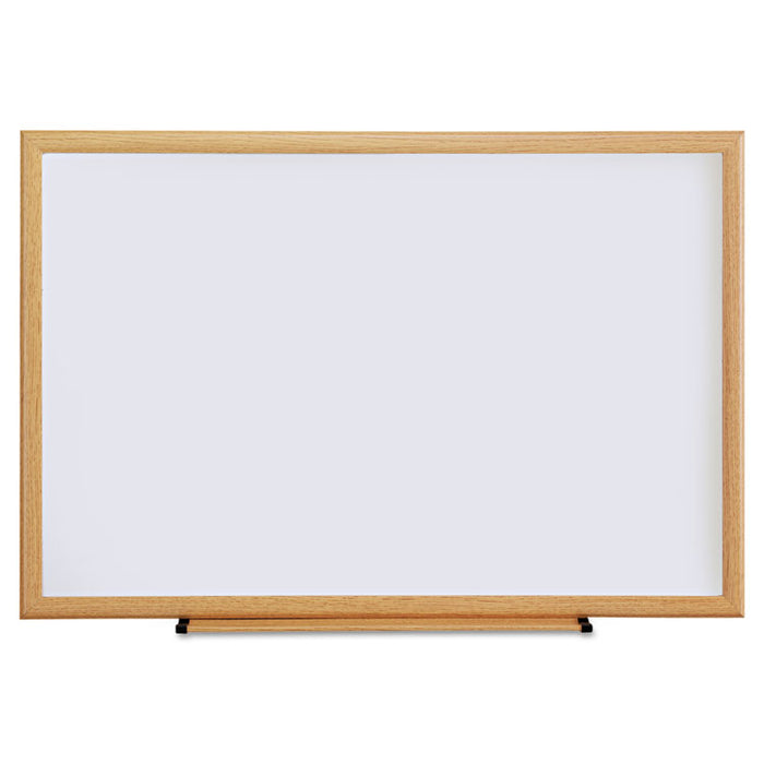 Dry Erase Board, Melamine, 36 x 24, Oak Frame
