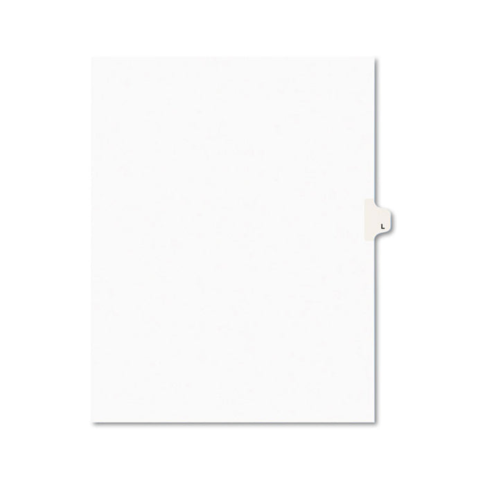 Preprinted Legal Exhibit Side Tab Index Dividers, Avery Style, 26-Tab, L, 11 x 8.5, White, 25/Pack