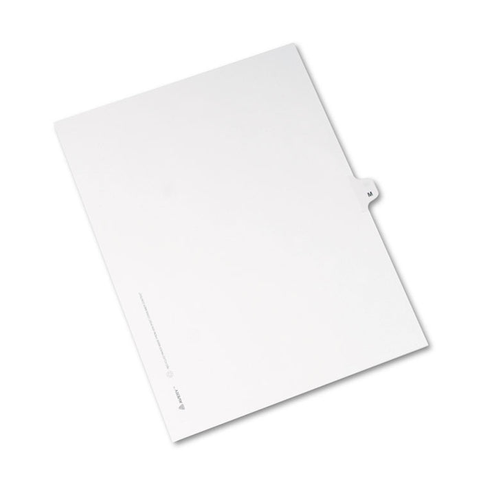 Preprinted Legal Exhibit Side Tab Index Dividers, Avery Style, 26-Tab, M, 11 x 8.5, White, 25/Pack